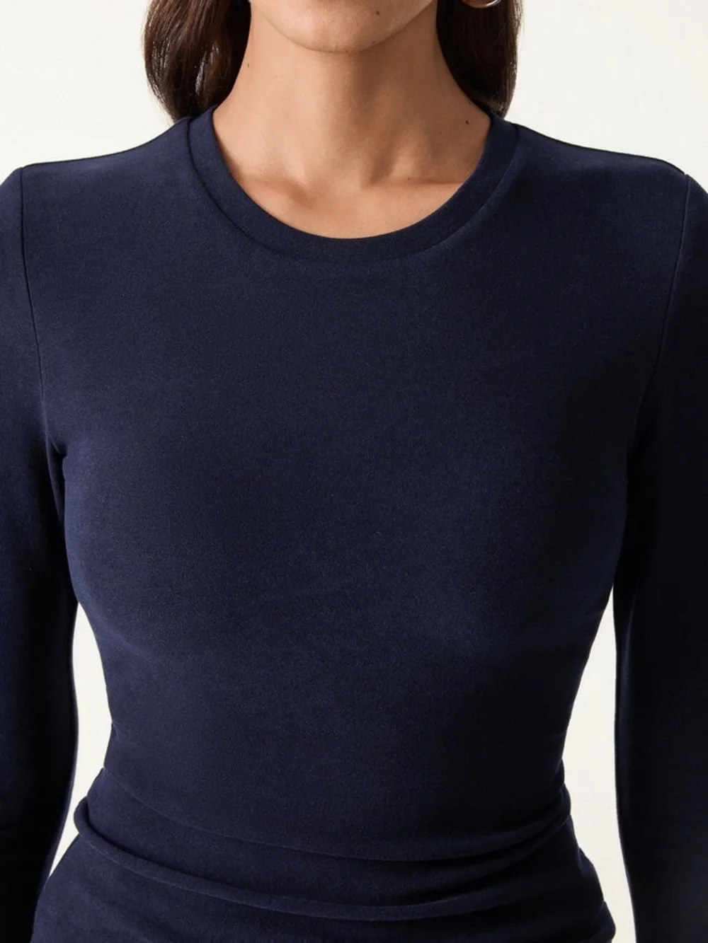 NWT OGL MaxWarm Crewneck Long Sleeve Bra Top in Smoky Navy - Picture 6 of 8